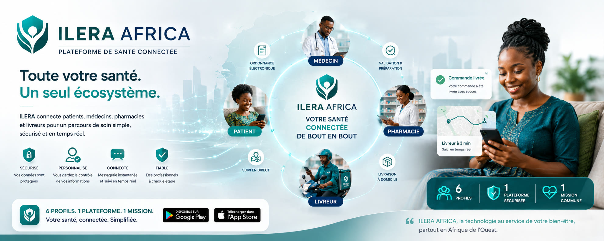 Ilera Africa connecte patients, médecins, pharmacies et livreurs sur une seule plateforme, avec suivi de livraison en temps réel
